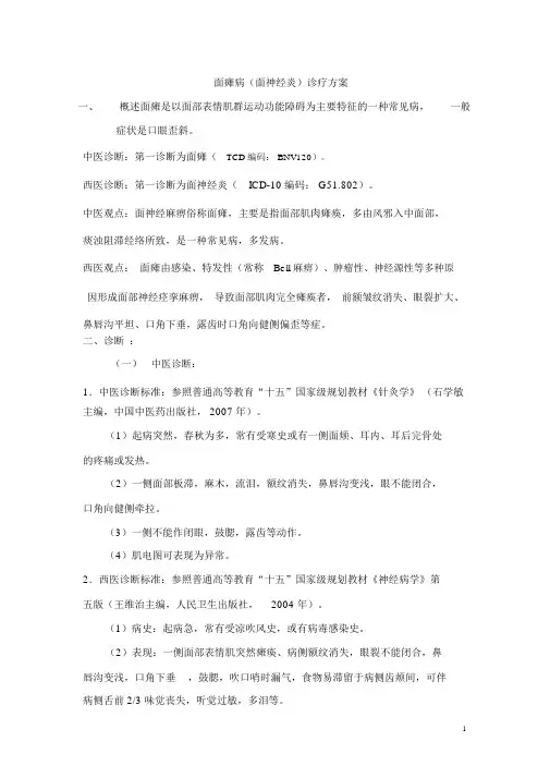中医诊疗规范