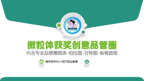 医疗护理-内含专业品管圈图表-柏拉图-甘特图-鱼骨图等主题背景PPT模板32p