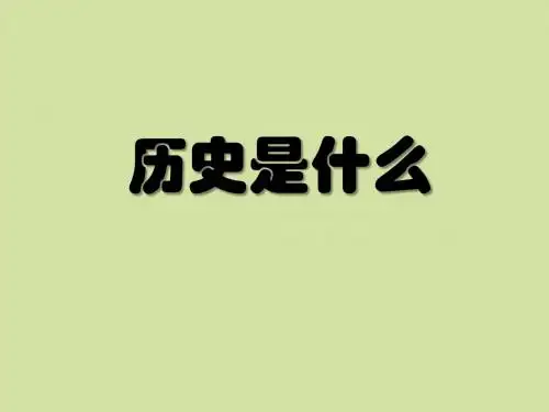 岳麓版高中历史选修：探索历史的奥秘历史是什么