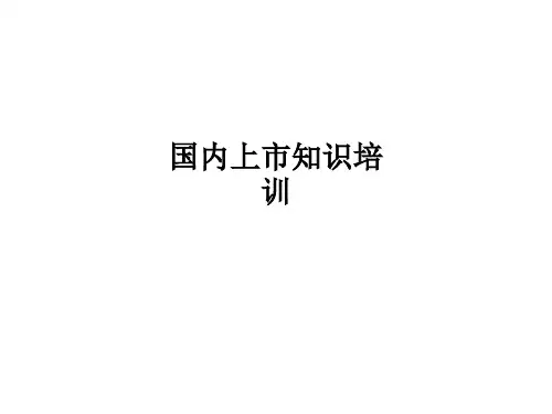 国内上市知识培训PPT课件