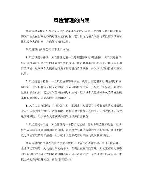 风险管理的内涵