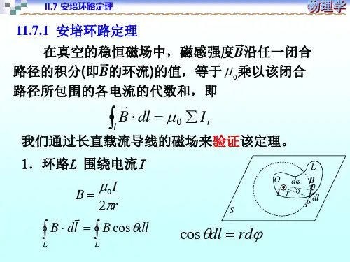 《大学物理》安培环路定理