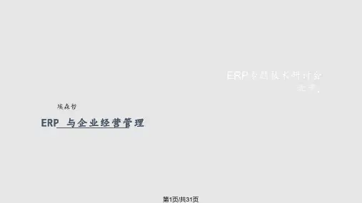 埃森哲ERP培训PPT课件