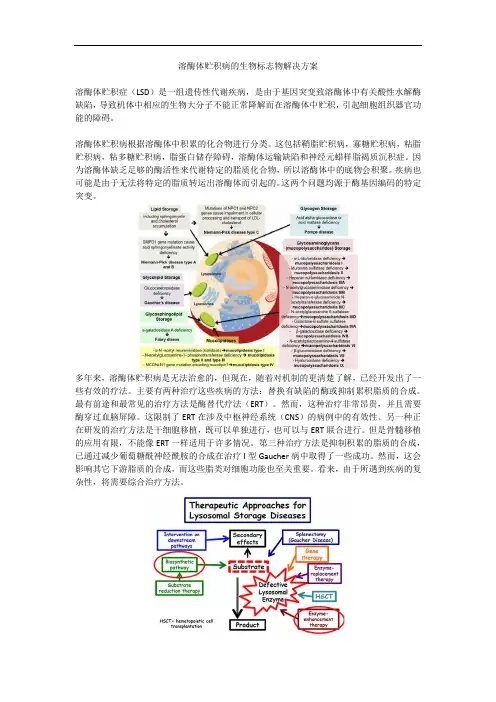 溶酶体贮积病的生物标志物解决方案