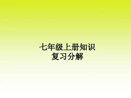 鲁教版七年级上册地理上册知识复习分解