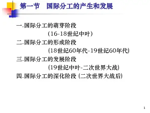 国际分工理论ppt课件