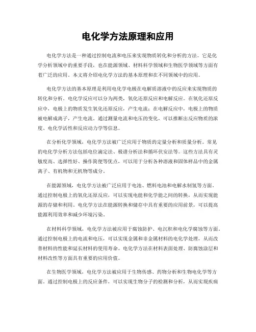 电化学方法原理和应用
