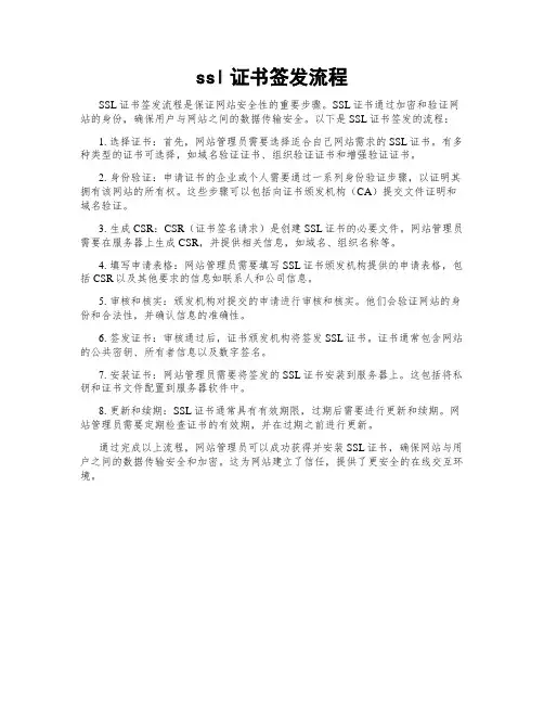 ssl证书签发流程
