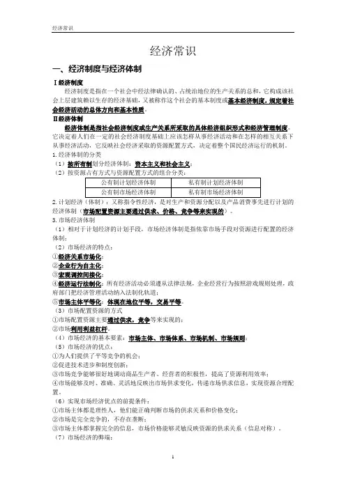 经济常识