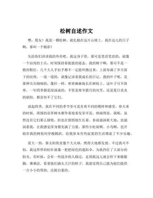 松树自述作文