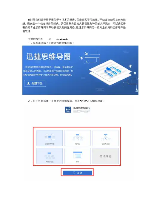 迅捷思维导图画图的详细步骤