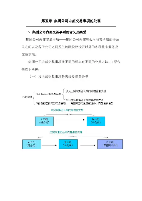 集团公司内部交易事项的处理