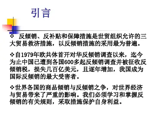 反倾销专题讲座新ppt反倾销专题讲座课件