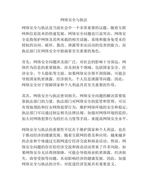 网络安全与执法