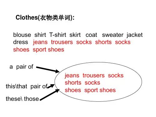 Clothes(衣物类单词)