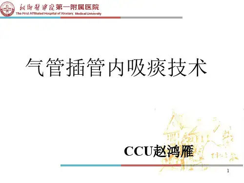 经口气管插管吸痰PPT演示课件