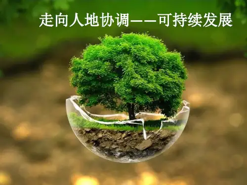 高中地理【走向人地协调——可持续发展】
