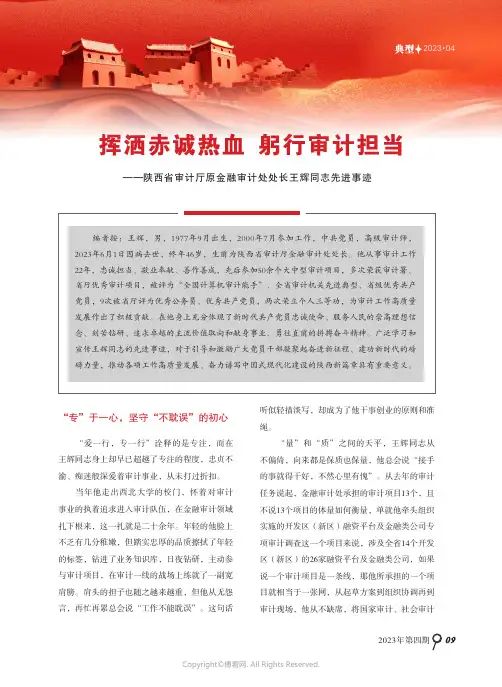 挥洒赤诚热血_躬行审计担当
