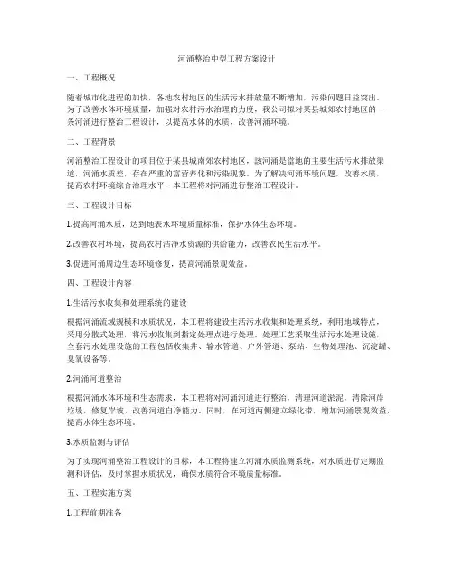 河涌整治中型工程方案设计