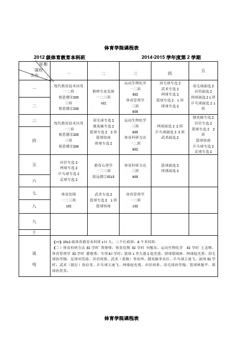 体育学院课程表.doc