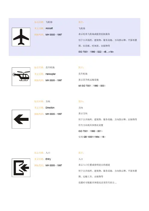 民用航空公共信息标志用图形符号