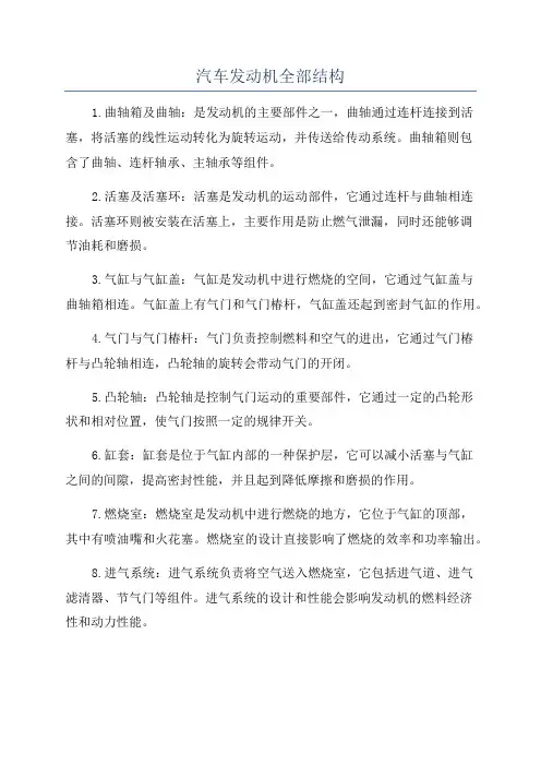 汽车发动机全部结构