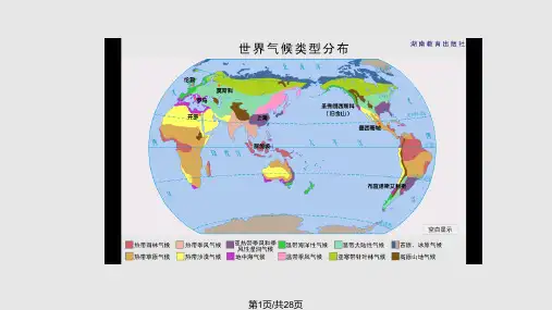 世界地理概况—世界的气候气候类型学习课件