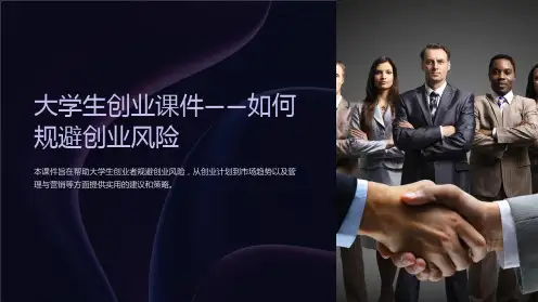大学生创业课件如何规避创业风险
