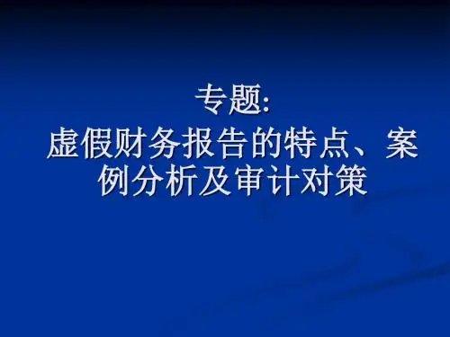 审计案例分析专题
