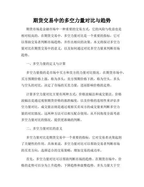 期货交易中的多空力量对比与趋势