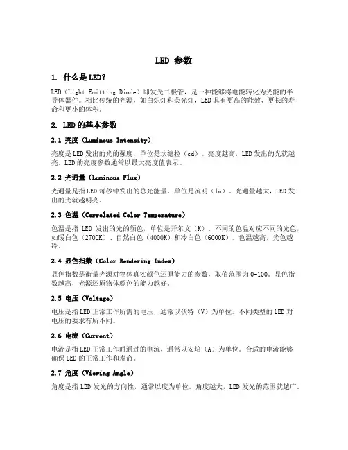 led 参数