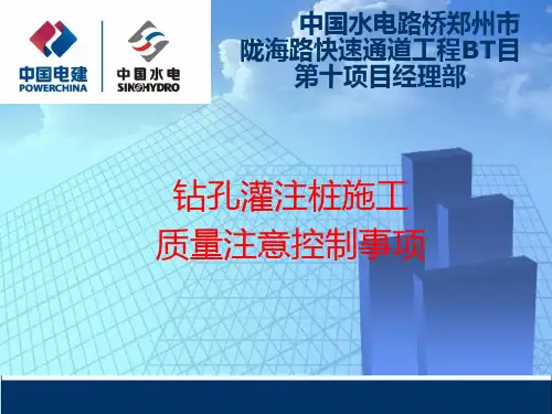 钻孔灌注桩施工质量注意控制事项PPT实用课件(共36页)