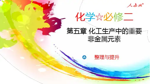 第五章化工生产中的重要非金属元素(单元复习)-高一化学同步教学课件(人教版2019第二册)
