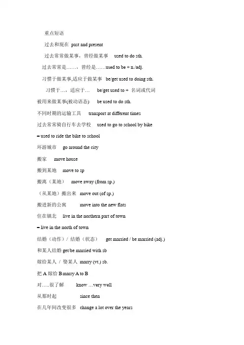 牛津译林版8B unit2 知识点梳理及语法