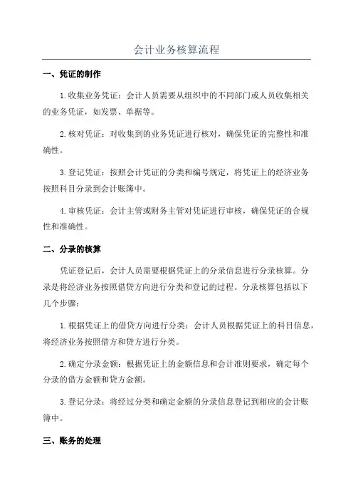 会计业务核算流程
