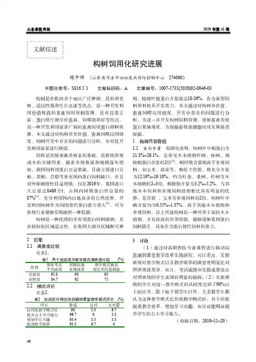 构树饲用化研究进展