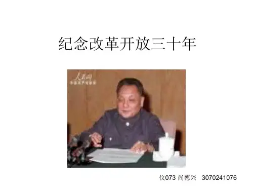 改革开放三十年重大事件
