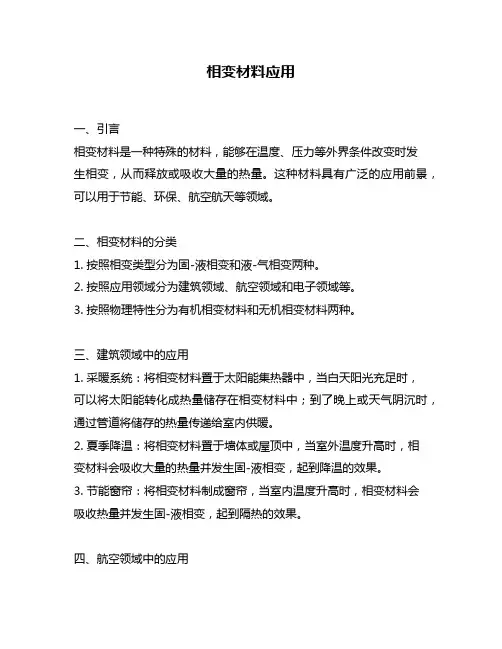 相变材料应用