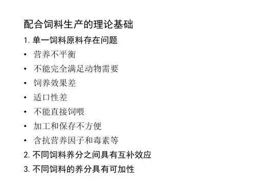 第22章全价配合饲料配制32ppt课件
