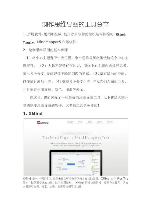 制作思维导图的工具分享