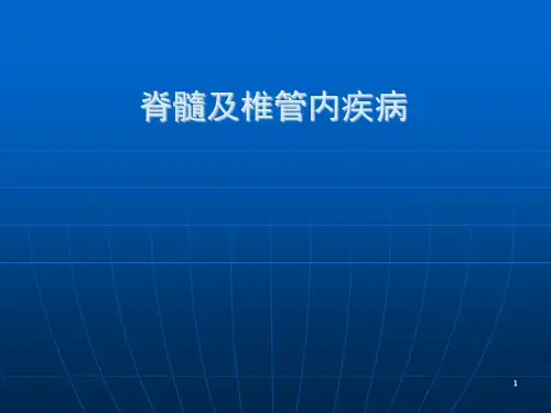 脊髓及椎管内疾病的影像学表现