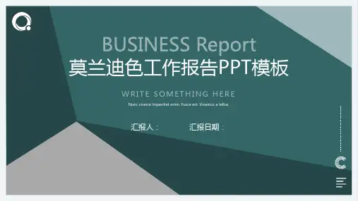 高级莫兰迪色工作报告PPT模板