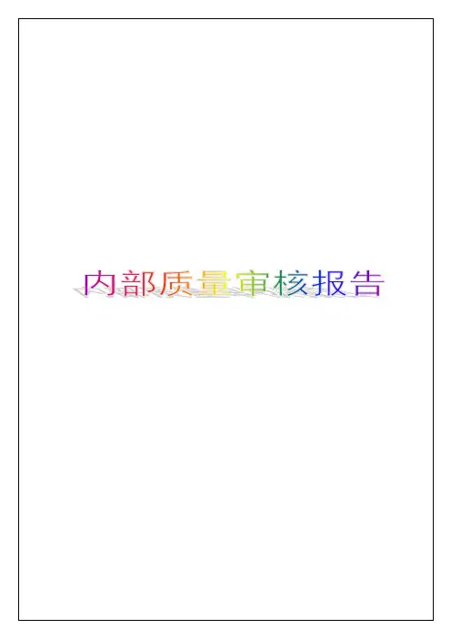 内部质量审核报告 (2)