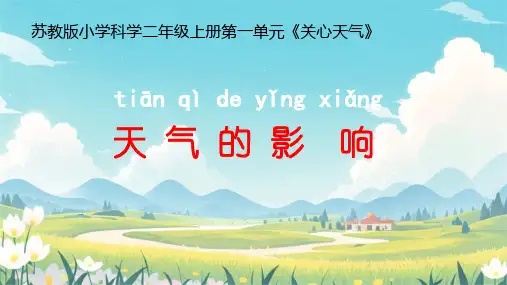 苏教版科学二年级上册2 天气的影响 课件