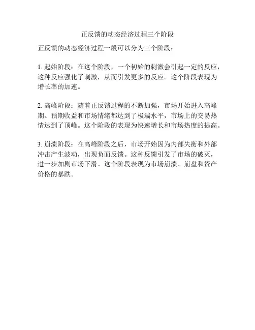 正反馈的动态经济过程三个阶段