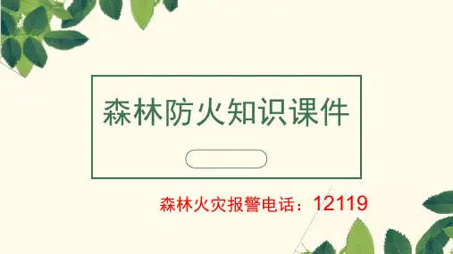 森林防火主题班会PPT教学课件