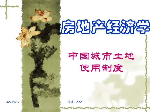中国城市土地使用制度PPT参考