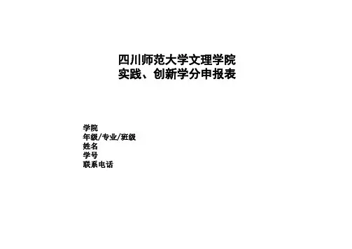 实践创新学分申请表