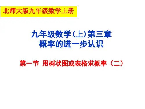 312用树状图和表格求概率第二课时精品PPT课件
