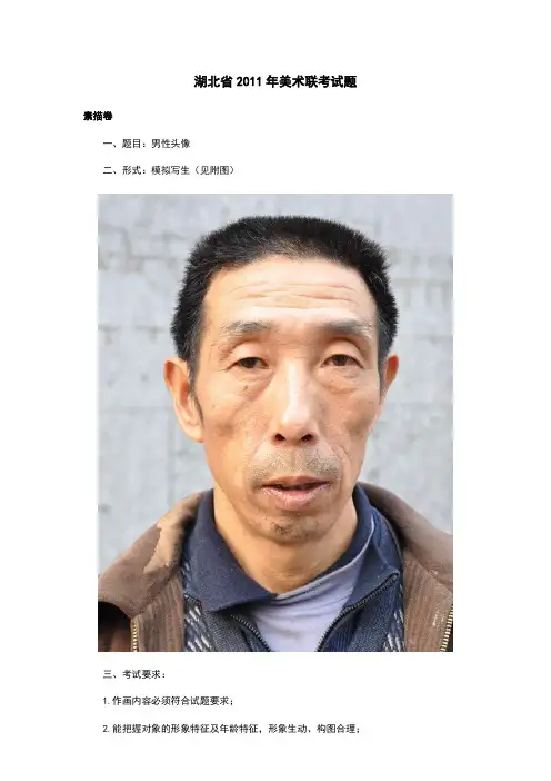 湖北省2011年美术联考试题